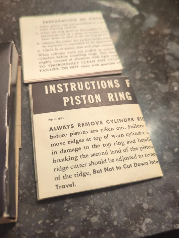 Juego de anillos de pistón 1962-1973 Willys Kaiser Jeep Tornado 230 OHC seis M715 .010 más Foto 4 de 4