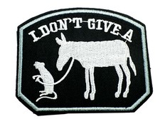 I DON'T GIVE A RATS ASS PATCH Embroidered iron-on Applique Badge Emblem Funny