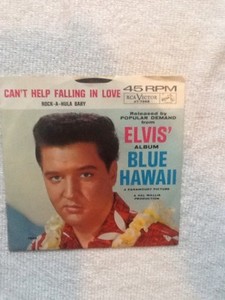 45 Can T Help Falling In Love Rock A Hula Baby Elvis Presley W Picture Sleeve Ebay