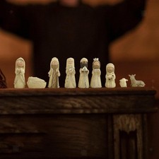 Mini crèche de Noël, sculptures et figurines miniatures