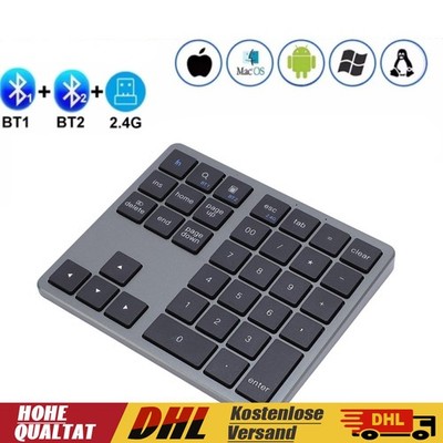 Bluetooth Numpad 35 Tasten Multimedia-Keys One Handed Ziffernblock Keypad DHL