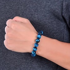 Natural 8MM Blue Tiger's Eye Bead Healing Reiki Balance Men Women Bracelet Gifts