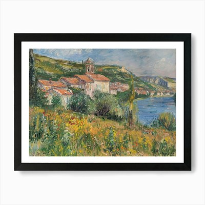 Lakeside Haven Gemälde inspiriert von gerahmtem Wandbild Poster Leinwanddruck Bild