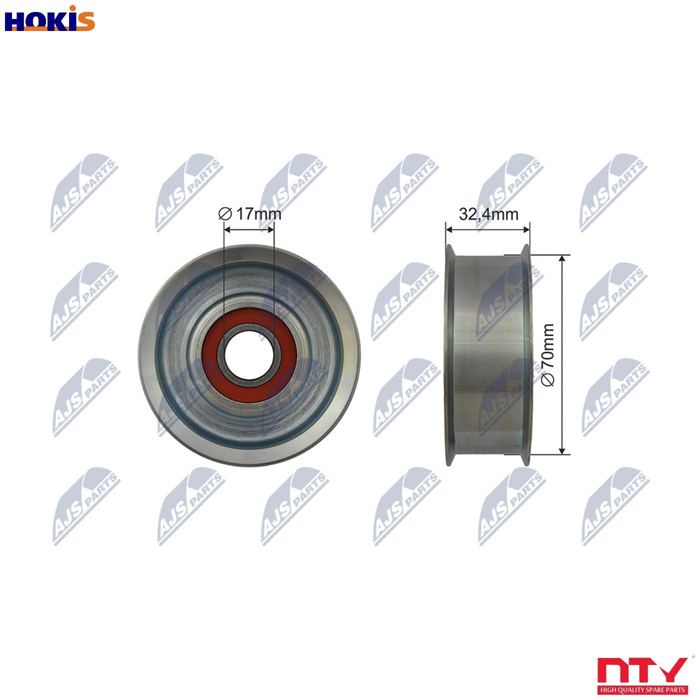 TENSIONER PULLEY VRIBBED BELT RNK-NS-045 FOR INFINITI NISSAN VQ37VHR 3.7L 6cyl G - Image 4