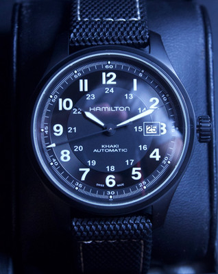 Hamilton Khaki Field Titanium Auto H70575733 42mm PVD Black Watch Mechanical