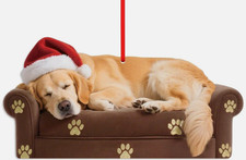 Sleepy Golden Retriever Ornament - 3.54''X1.8'' Arcylic Dog Ornament for Christm