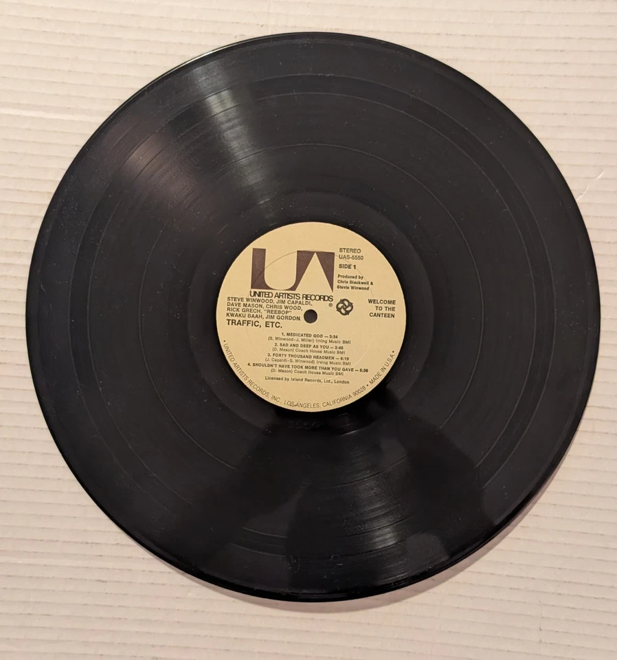 Vintage Traffic "Welcome To The Canteen" Vinyl Album (1971) - Image 3 of 4