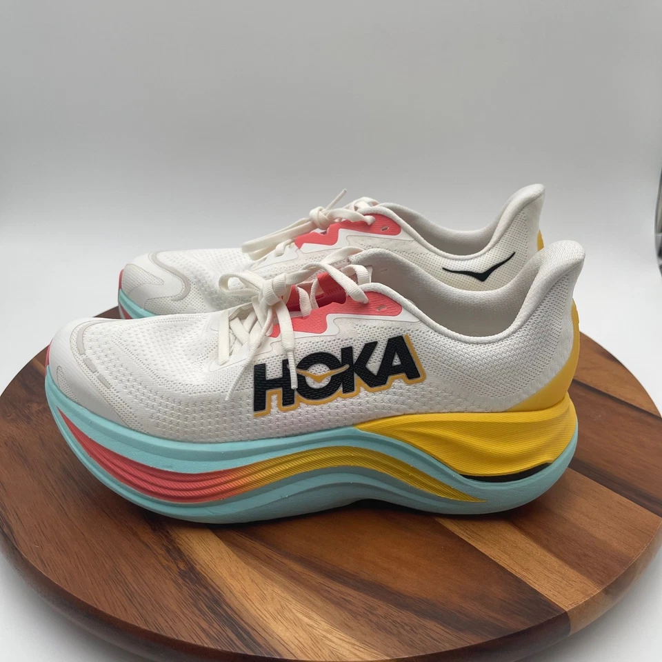 Sz 10.5 Womens Hoka Skyward X Blanc De Swim Day 1147912 BSW Running Shoes White - Image 3 of 4