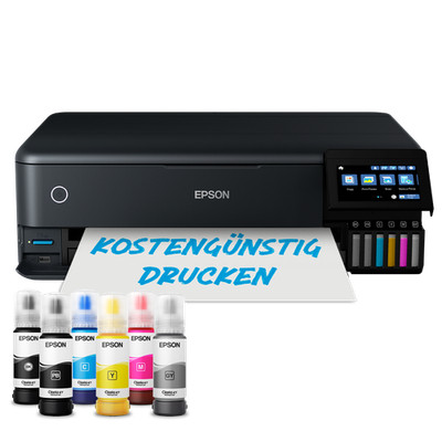 Epson Drucker EcoTank ET-8550 3-in-1 Multifunktionsgerät, Scan, Kopierer WLAN