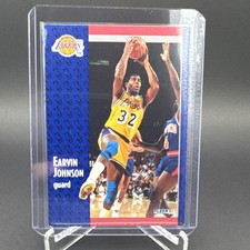 Fleer 1991-92 Magic Johnson Earvin Johnson #100 Los Angeles Lakers NBA Card