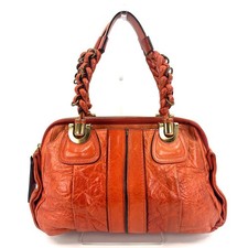 Chloe Heloise Hand Bag Shoulder Bag Leather Terracotta Orange A414