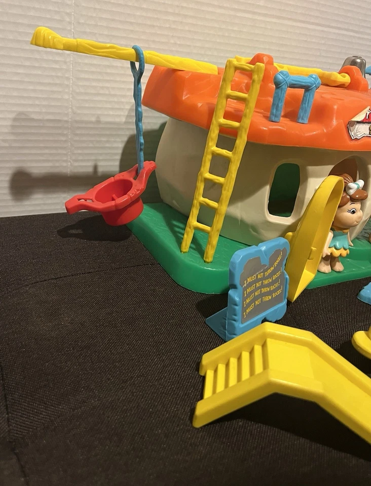 Coleco 1987 The Flintstone Kids BEDROCK ELEMENTARY SCHOOL Play Set- Incomplete - Image 4 of 4