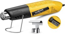 380W Mini Heat Gun, 2-Temp 480°F & 850°F for DIY & Crafts-Yellow Yello