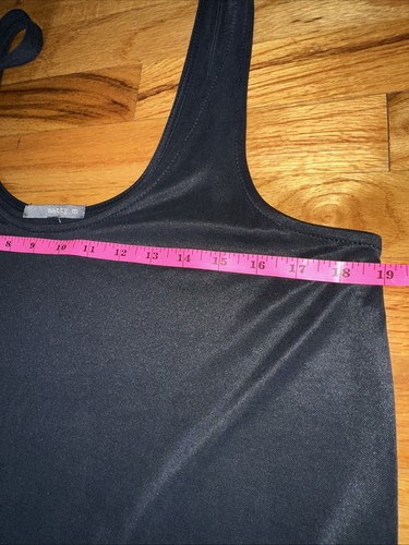 Matty M Damen Kleid schwarz Ash Tank asymmetrischer Saum Dress Medium - Bild 7 von 12