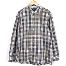 GANT HUNTER Poplin Men's Shirt Size XL Regular Fit Brown Checkered Cotton