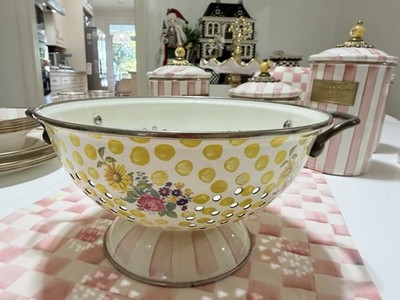 Mackenzie Childs Buttercup Large Colander