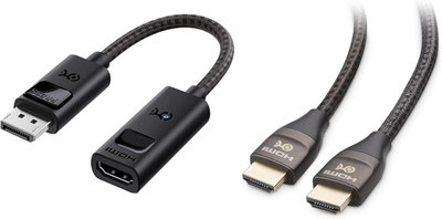 Cable Matters Displayport to HDMI 2.1 Adapter - 4K 120Hz or 8K 60Hz, 48Gbps Ultr