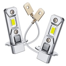 2pcs H3 Led Fog Light Bulb Conversion Kit Super Bright Drl Lamp White 6500k P
