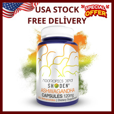 Shoden Ashwagandha Extract Capsules  120mg  30 Count  30 Count Pack of 1 