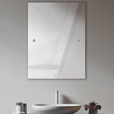  Rechteckiger Badspiegel gebohrt Badezimmer Wandspiegel 45X60cm