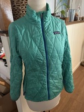 Patagonia Down Teal Puffer Full Zip Jacket Girls Kids Size Large 12