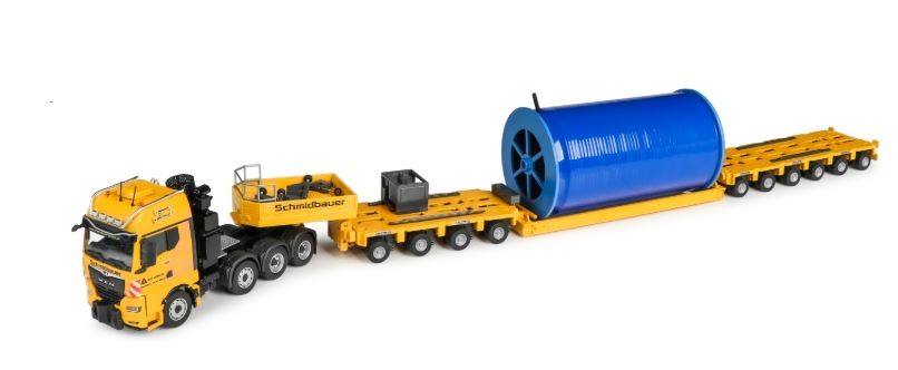 MAN TGX 41.640 8x4 Schmidbauer : assemblez le parfait convoi lourd de touret
