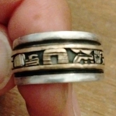 Sterling Silver 1/20 12K Gold Filled Native American Ring Silver Gold