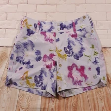 Wild Rye Shorts Womens Size 8 UPF 50 Wicking Biking Pockets Abstract Floral