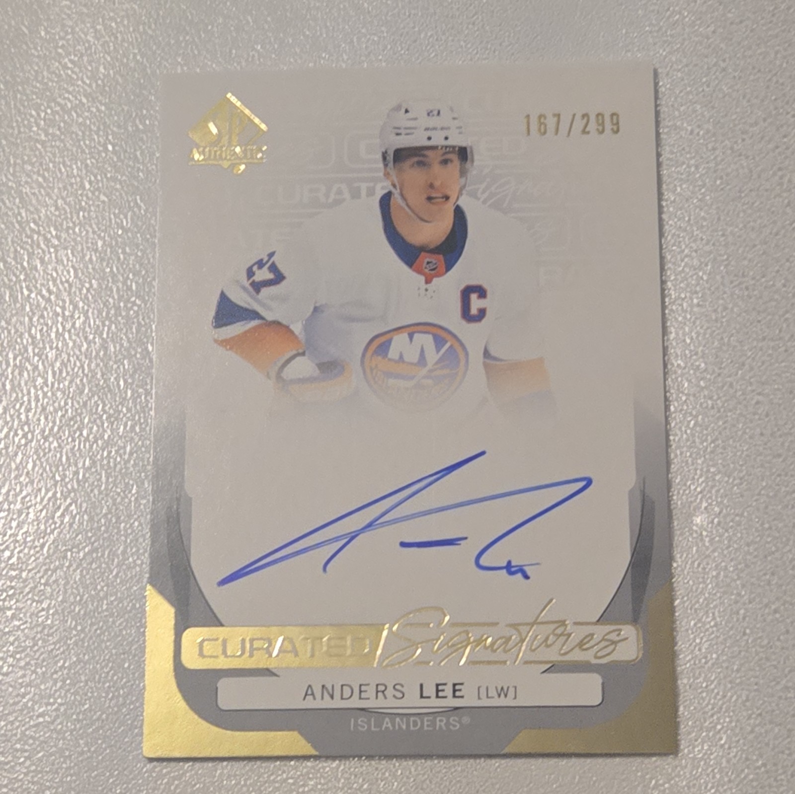 2024-25 Sp Authentic - Curated Signatures Anders Lee #SPC-AN /299 (AU)