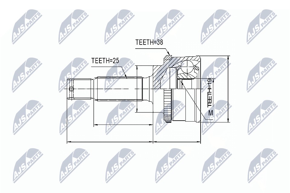 JOINT KIT DRIVE SHAFT NPZ-HY-512 FOR HYUNDAI G4HC 1.0L G4HG 1.1L 4cyl ATOS - Image 5