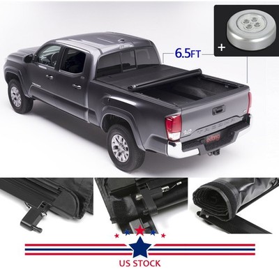 6.5FT Soft Roll-Up Tonneau Cover w/Hardware For 2007-2021Toyota Tundra Short Bed