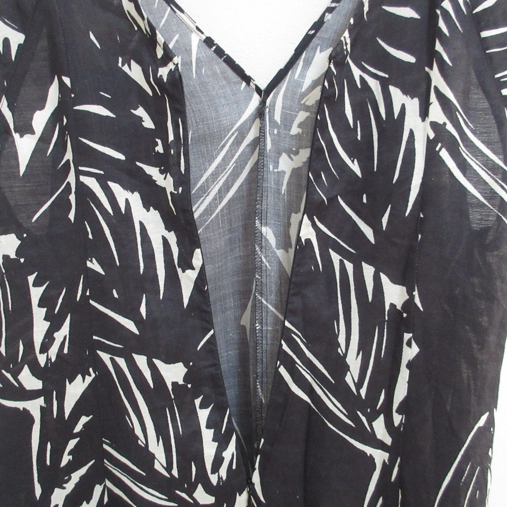 WRITE WELL Leaf Pattern Sleeveless Flared Long Dr… - image 4