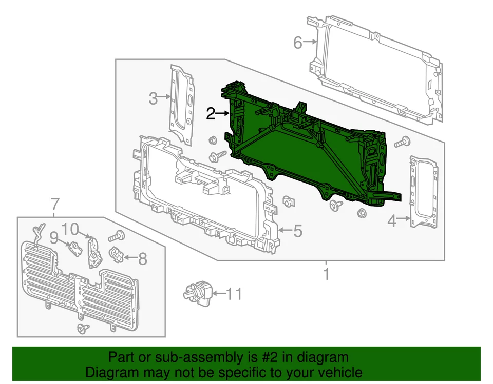 Soporte de radiador genuino GM 85545440 Foto 3 de 3