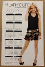 HILARY DUFF Rare 2003 PROMO POSTER CALENDAR for Metamorphosis 9x14 NEVER DISPLAY
