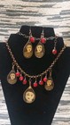 Mime Mask Jewelry Necklace Earrings Clown Face — photo 2