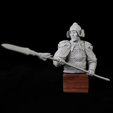 1/10 Scale Bust Resin Model – Ancient Chinese Warrior with Spear Historical