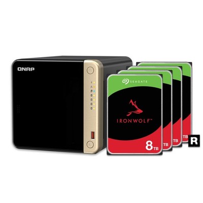 外付けハードディスク・ドライブ QNAP TS-464 NAS 8GB QNAP TS-464-8G-48ST-US 4 Bay High-Performance Desktop NAS with