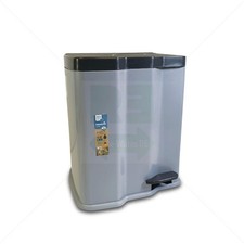 Cubo de basura Treeper 2 recipientes 7l+15l gunnar 44x40x29 cm plata