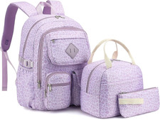 Girls Backpack Set for School Backpacks with Lunch Box Pencil Case 3 Piece Bookb