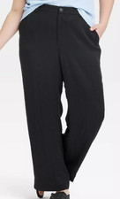 NEW A New Day Women's High-Rise Straight Trousers Black Size 6