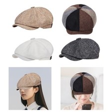 Hat Classic Paperboy Painter Hat Flat Cap for Outdoor Travel Fishing