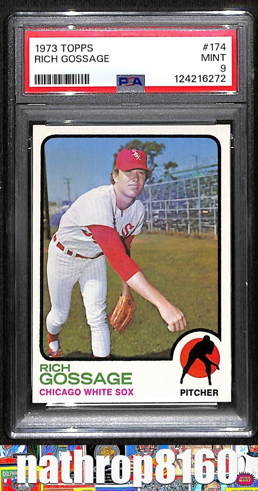 1973 Topps #174 Rich Goose Gossage RC Rookie HOF Chicago White Sox PSA 9 13394