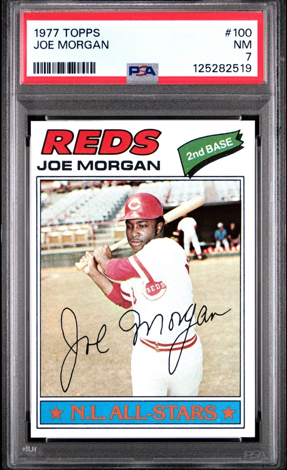(LOT OF 28) 1977 TOPPS #10 REGGIE JACKSON #100 JOE MORGAN #280 JIM HUNTER PSA 7 - Image 3 of 4