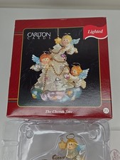 The Cherub Tree Angels Christmas Tree Ornament Carlton Cards Lighted Vtg Rare