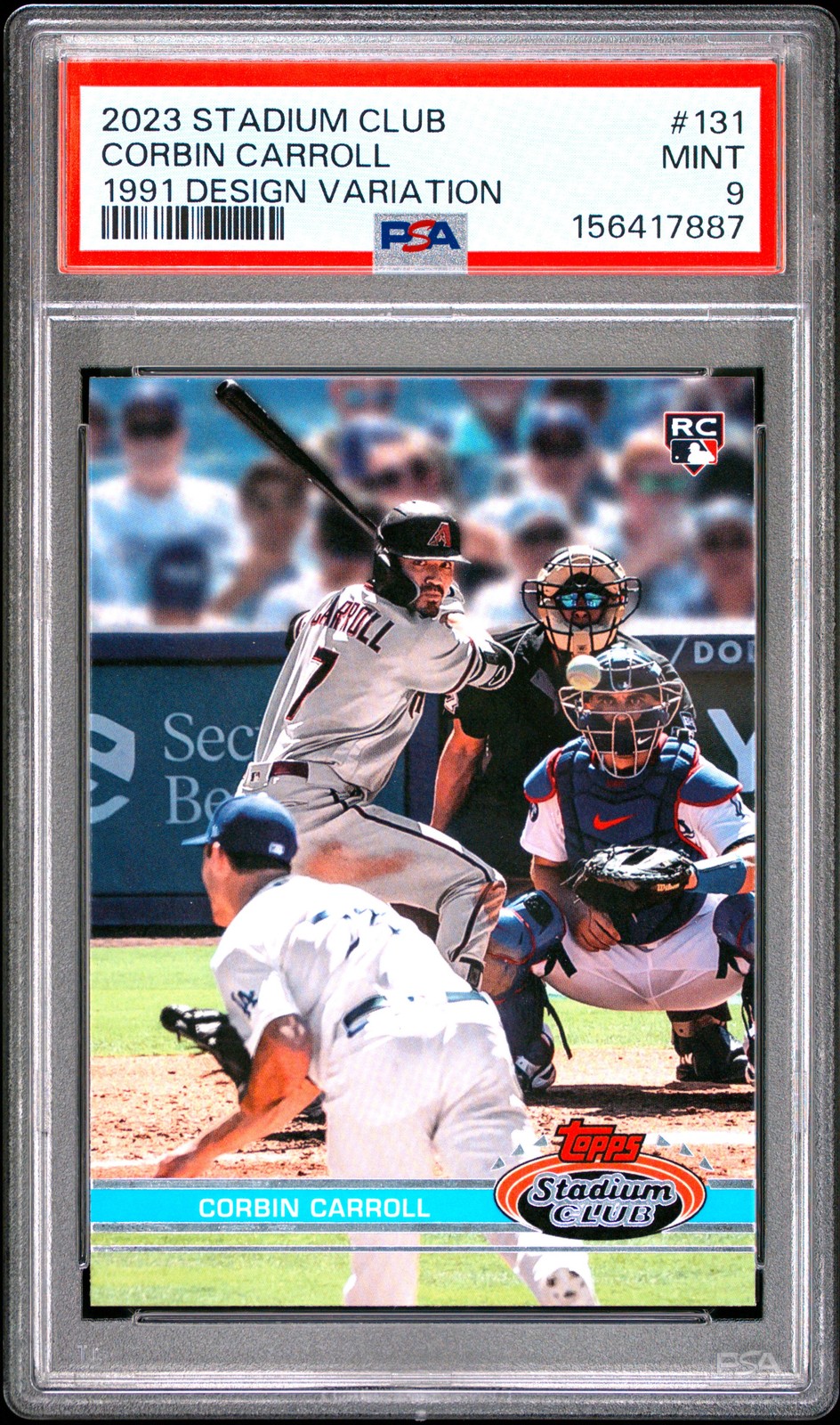 2023 TOPPS STADIUM CLUB 1991 DESIGN VARIATION CORBIN CARROLL ROOKIE RC PSA 9