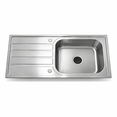Prestige 1050CR9 Einbau Küchenspüle Einzelbecken mit Abtropffläche Edelstahl
