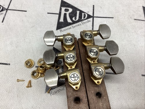 70’s Electra Omega Gotoh Japan Guitar Tuners 3x3 Set Gold