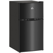 Double Door Mini Fridge Freezer Compact Refrigerator for Dorm Home Office