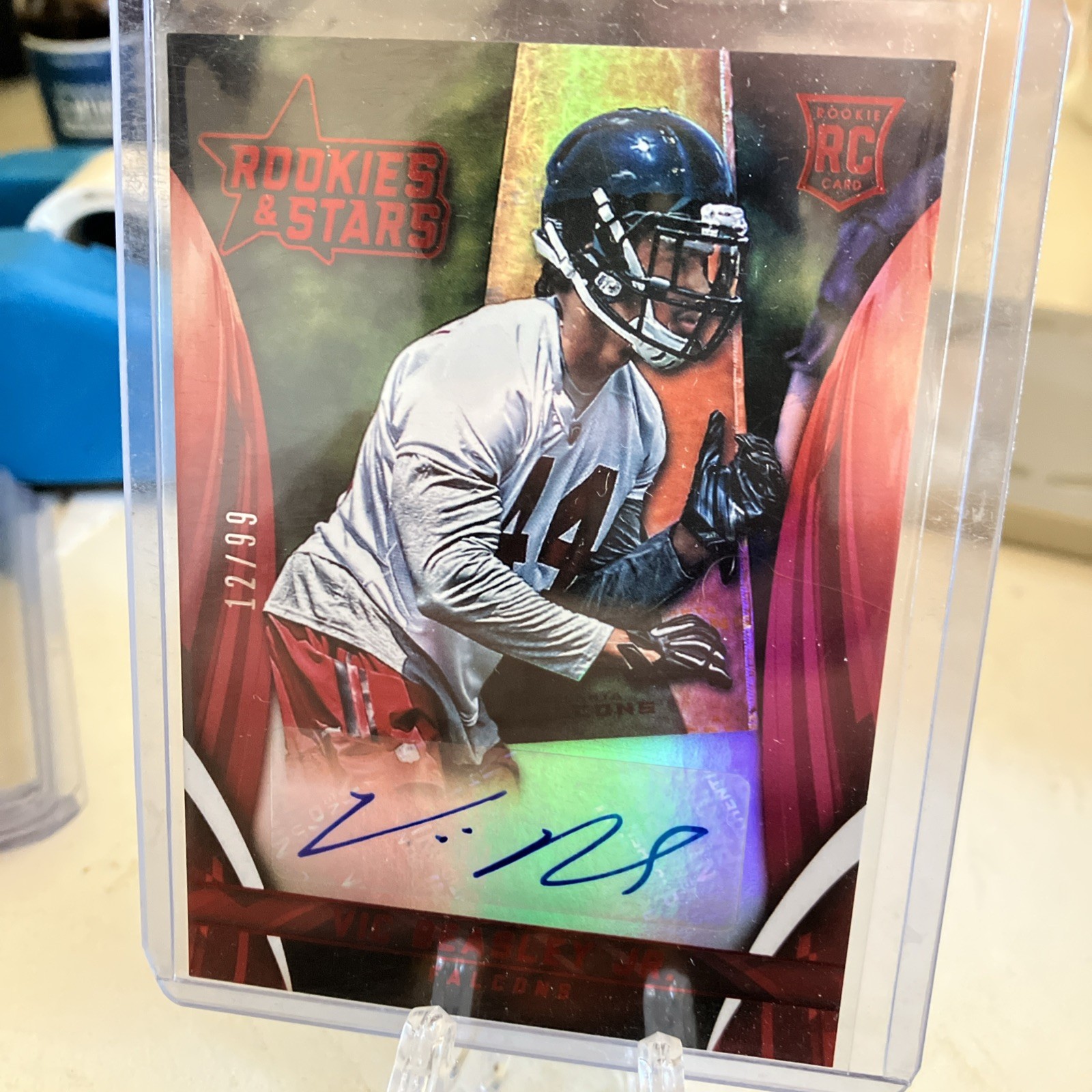 Vic Beasley Panini Rookies & Stars Rookie Signature #RSVB Longevity