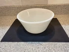 Vintage Federal White Milk Glass Oven Ware Double Band F Shield 7” MIXING BOWL